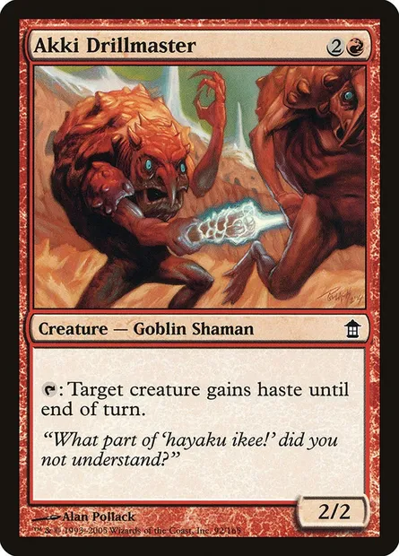 Akki Drillmaster, Magic card SOK 92 — Saviors of Kamigawa set