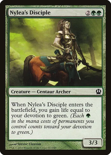 Nylea's Disciple, Magic card THS 167 — Theros set