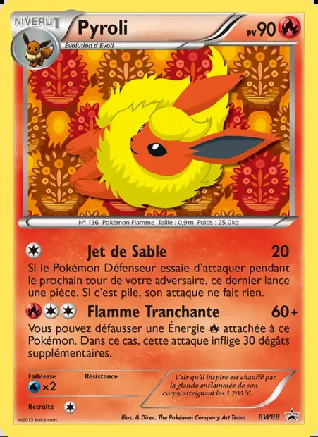 Pyroli, carte Pokémon BW 88 — extension Promo BW