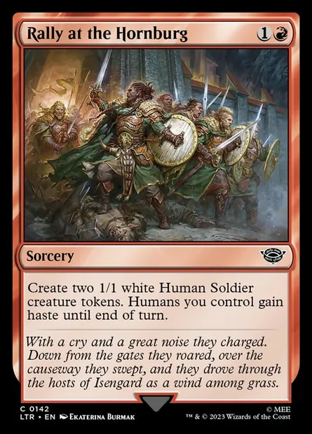 Rally at the Hornburg, Magic card LTR 142 — The Lord of the Rings: Tales of Middle-earth set