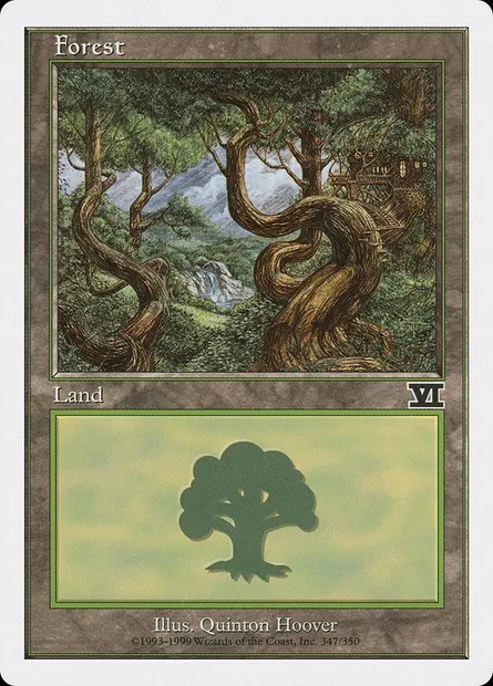 Forest, Magic card 6ED 347 — Classic Sixth Edition set