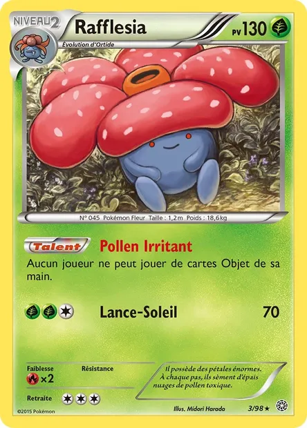 Rafflesia, carte Pokémon AOR 3 — extension Origines Antiques