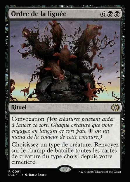Ordre de la lignée, carte Magic ECL 91 — extension Lorwyn Eclipsed