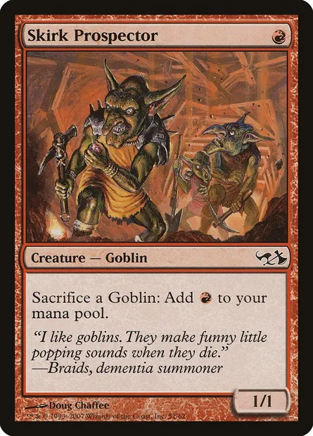 Skirk Prospector, Magic card DD1 51 — Duel Decks: Elves vs. Goblins set