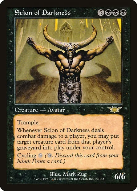 Scion of Darkness, Magic card LGN 79 — Legions set