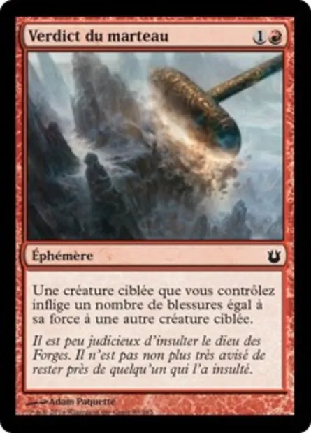 Verdict du marteau, carte Magic BNG 93 — extension Créations divines
