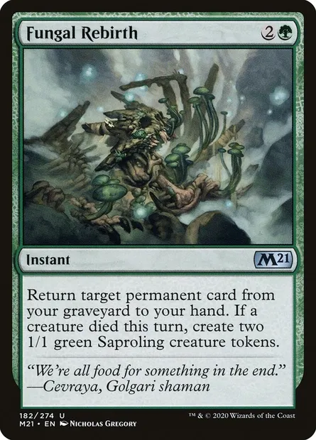 Fungal Rebirth, Magic card M21 182 — Core Set 2021 set
