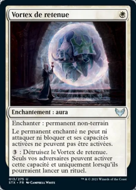 Vortex de retenue, carte Magic STX 13 — extension Strixhaven: l'Académie des Mages