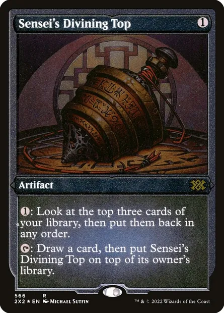 Sensei's Divining Top, Magic card 2X2 566 — Double Masters 2022 set