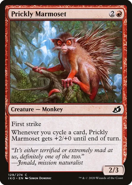 Prickly Marmoset, Magic card IKO 129 — Ikoria: Lair of Behemoths set