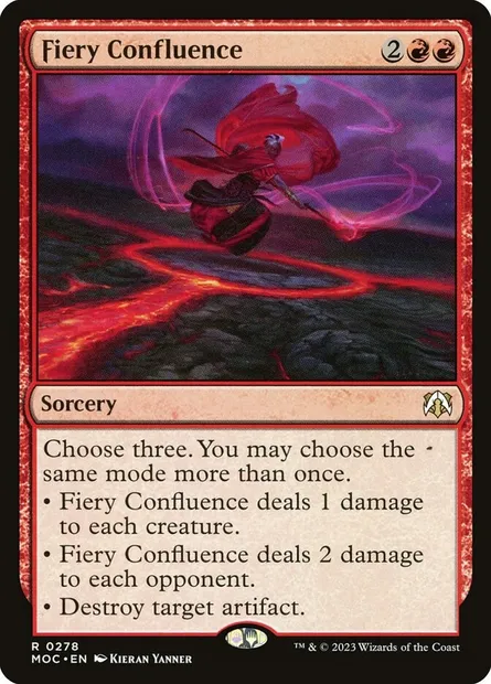Fiery Confluence, Magic card MOC 278 — March of the Machine Commander set