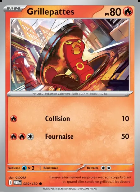 Grillepattes, carte Pokémon MEG 029 — extension Méga-Évolution