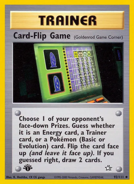Card-Flip Game, Pokémon card NG 92 — Neo Genesis set