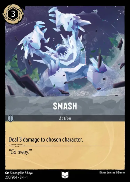 Smash, Disney Lorcana card CH1-200 — The First Chapter set