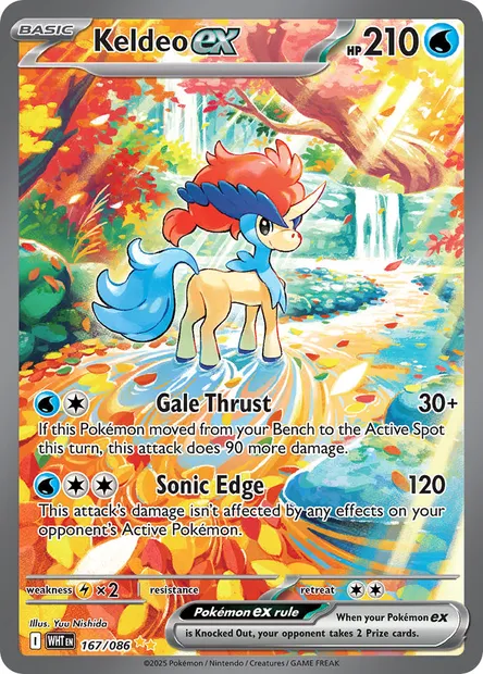 Keldeo ex, Pokémon card WHT 167 — White Flare set