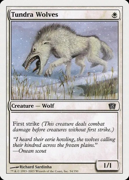 Tundra Wolves, Magic card 8ED 54 — Eighth Edition set