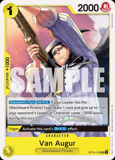 Van Augur, One Piece card OP16-103 — THE TIME OF BATTLE set