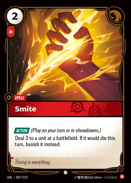 Smite, Riftbound card UNL 007 — Unleashed set