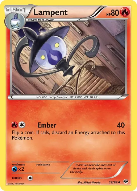 Lampent, Pokémon card NXD 19 — Next Destinies set