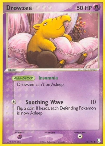 Drowzee, Pokémon card TRR 54 — Team Rocket Returns set
