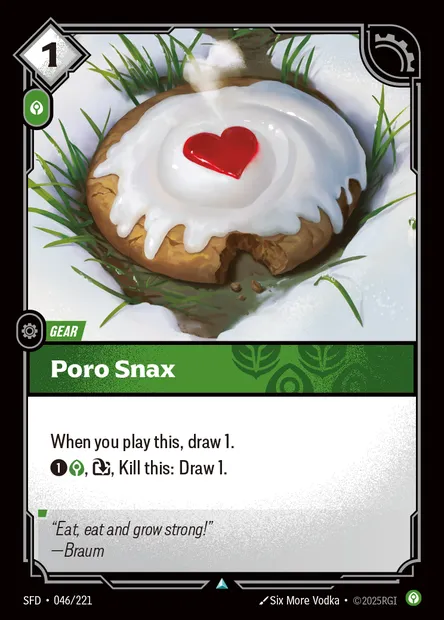 Poro Snax, Riftbound card SFD 046 — Spiritforged set
