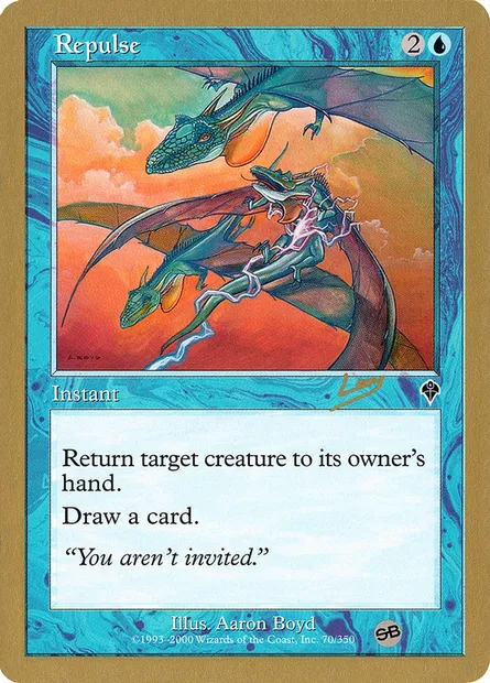 Repulse, Magic card WC02 rl70sb — World Championship Decks 2002 set