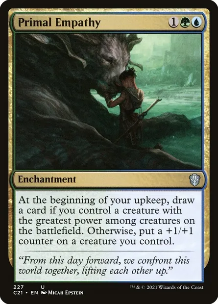 Primal Empathy, Magic card C21 227 — Commander 2021 set