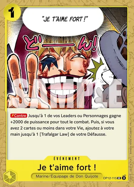 Je t'aime fort !, carte One Piece OP12-115 — extension L'HÉRITAGE DU MAÎTRE