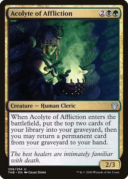 Acolyte of Affliction, Magic card THB 206 — Theros Beyond Death set