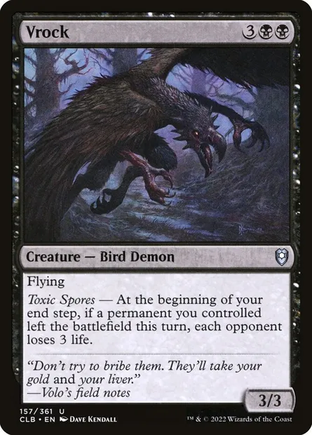 Vrock, Magic card CLB 157 — Commander Legends: Battle for Baldur's Gate set