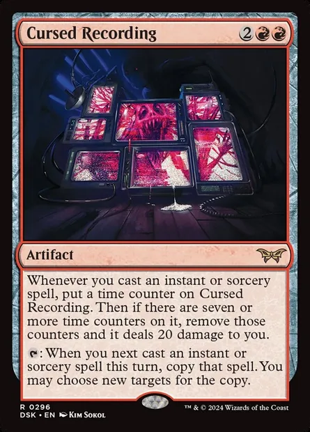 Cursed Recording, Magic card DSK 296 — Duskmourn: House of Horror set