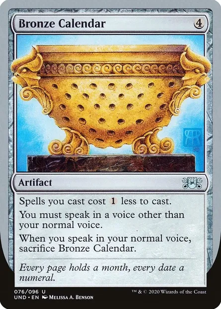 Bronze Calendar, Magic card UND 76 — Unsanctioned set