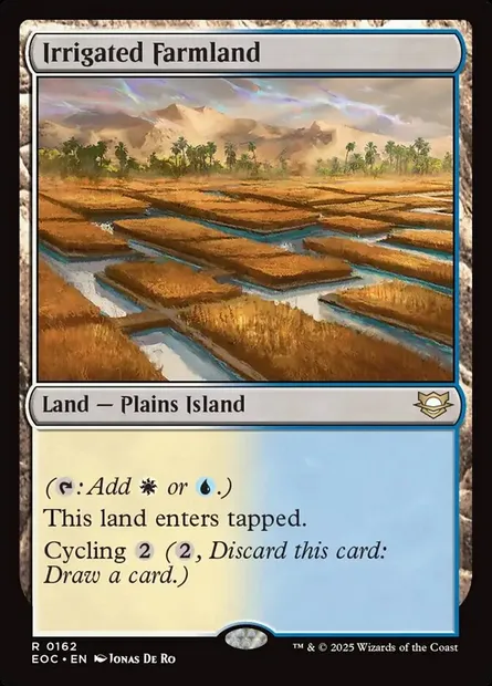 Irrigated Farmland, Magic card EOC 162 — Edge of Eternities Commander set