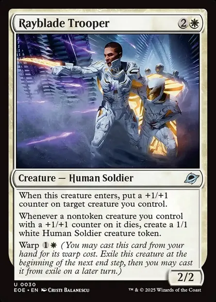 Rayblade Trooper, Magic card EOE 30 — Edge of Eternities set