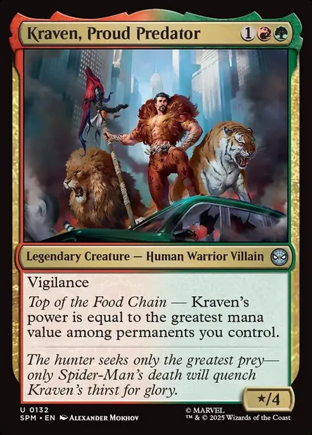 Kraven, Proud Predator, Magic card SPM 132 — Marvel's Spider-Man set