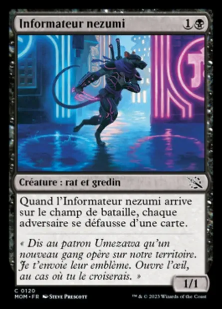 Informateur nezumi, carte Magic MOM 120 — extension L'invasion des machines