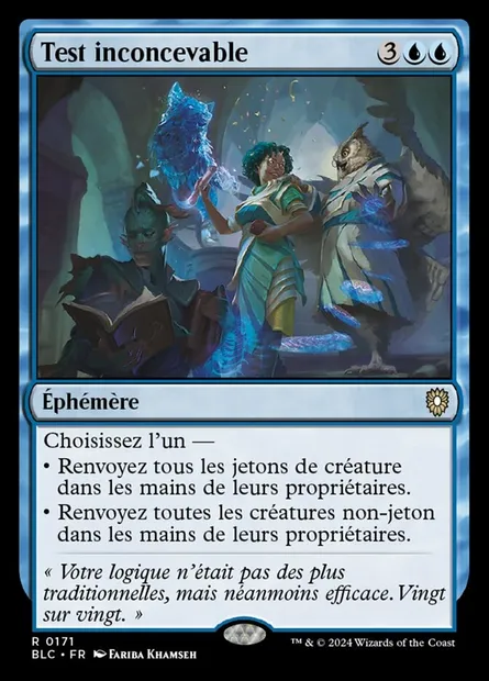 Test inconcevable, carte Magic BLC 171 — extension Bloomburrow Commander
