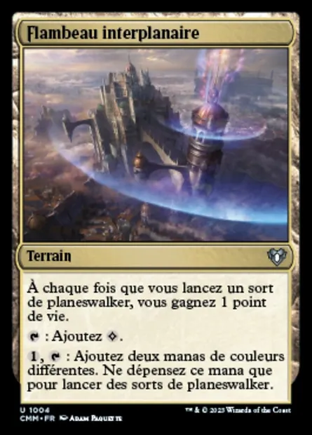 Flambeau interplanaire, carte Magic CMM 1004 — extension Commander Masters