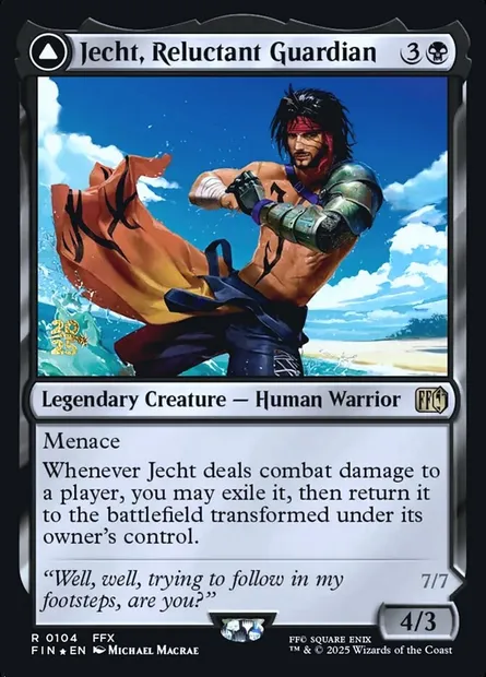 Jecht, Reluctant Guardian // Braska's Final Aeon, carte Magic PFIN 104s — extension Final Fantasy Promos
