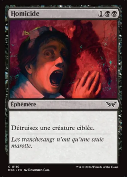 Homicide, carte Magic DSK 110 — extension Duskmourn: House of Horror