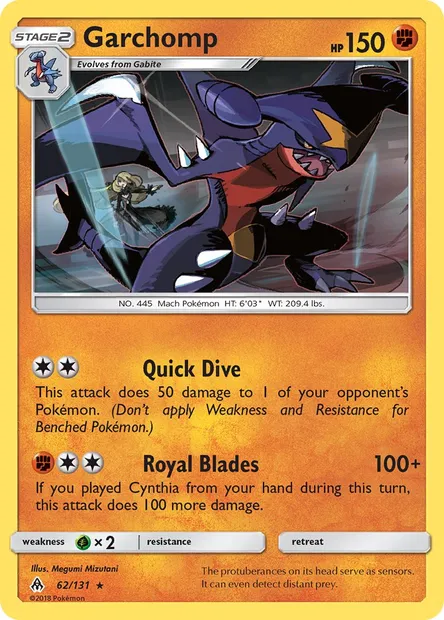Garchomp, Pokémon card FLI 62 — Forbidden Light set