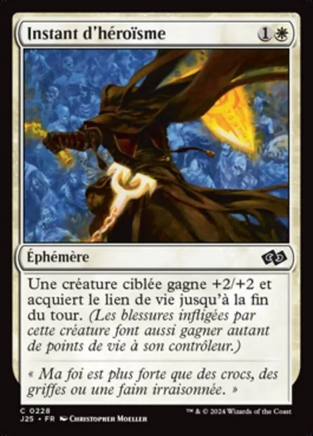 Instant d'héroïsme, carte Magic J25 228 — extension Foundations Jumpstart