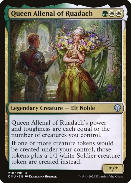 Queen Allenal of Ruadach, Magic card DMU 210 — Dominaria United set