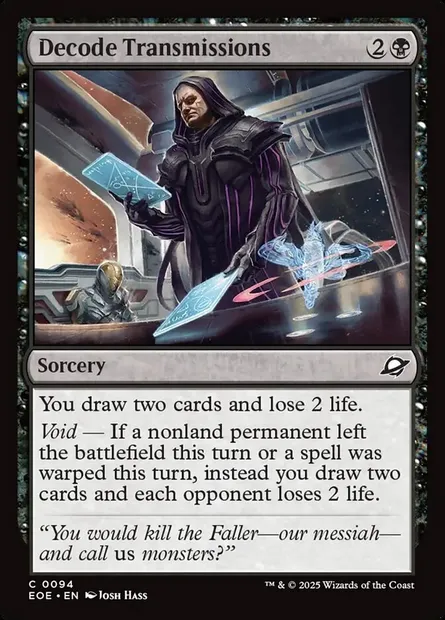 Decode Transmissions, Magic card EOE 94 — Edge of Eternities set
