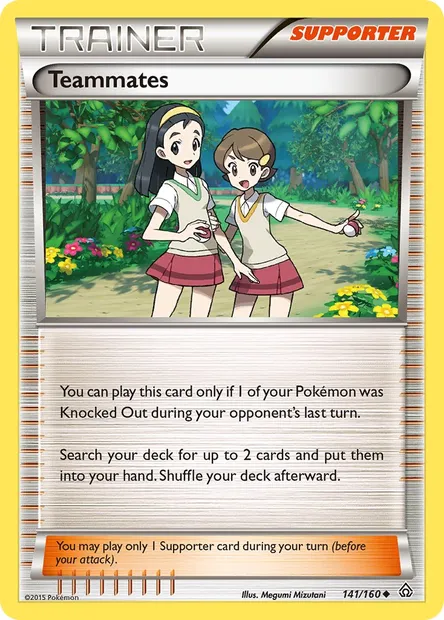 Teammates, Pokémon card PRC 141 — Primal Clash set