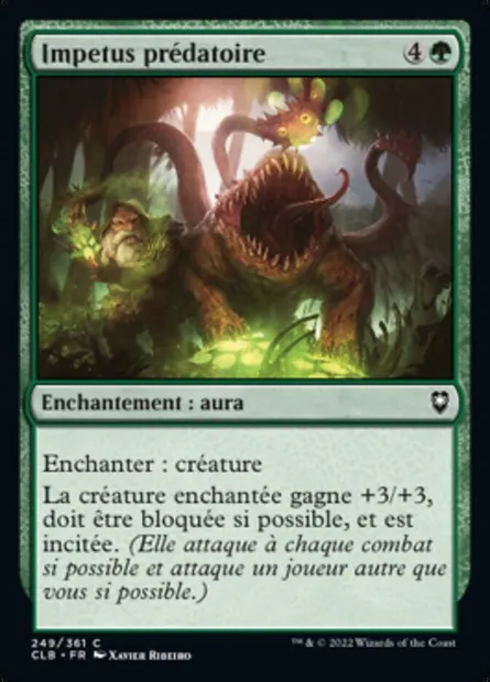 Impetus prédatoire, carte Magic CLB 249 — extension Commander Légendes : la bataille de la Porte de Baldur