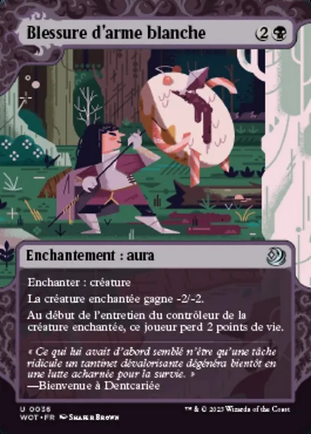 Blessure d'arme blanche, carte Magic WOT 36 — extension Wilds of Eldraine: Enchanting Tales