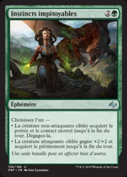 Instincts impitoyables, carte Magic FRF 136 — extension Destin reforgé