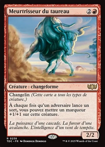 Meurtrisseur du taureau, carte Magic TDC 238 — extension Tarkir: Dragonstorm Commander