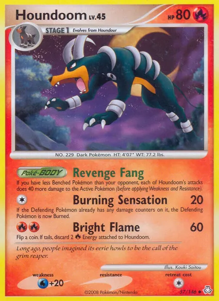 Houndoom, Pokémon card LA 57 — Legends Awakened set